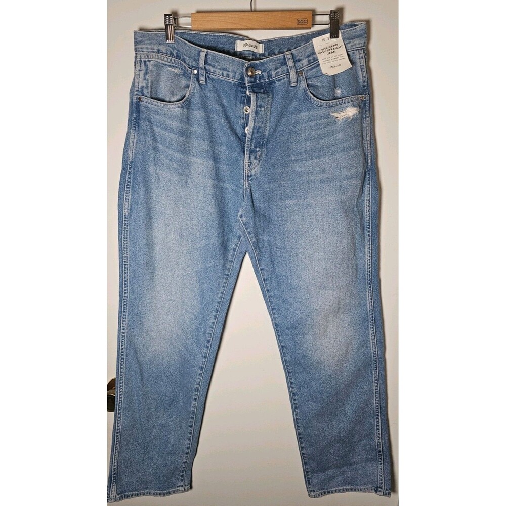Madewell The Dean Easy Straight Jean Women 31 Blue Relaxed Light Denim NZ079
